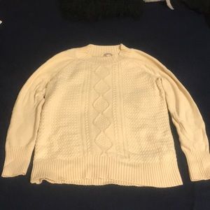 Cream Colored Knit Sweater - Merona Size XL